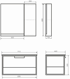 Comforty Тумба с раковиной Бонн 90 (Comforty) подвесная дуб темный – фотография-11